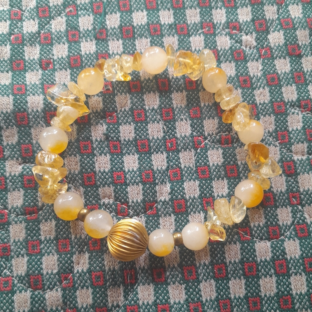 Handmade Citrine Stretch Bracelet